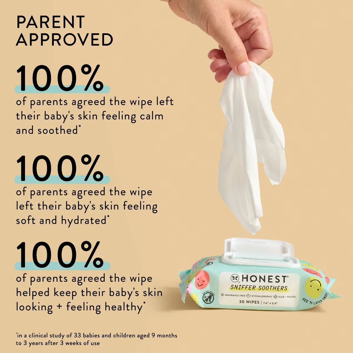 The Honest Company Alcohol Hand Sanitizing Wipes 3pk/150ct + 30ct Sniffer Soothers Nose and Face Wipes + 2 fl oz Hand Sanitizer Spray