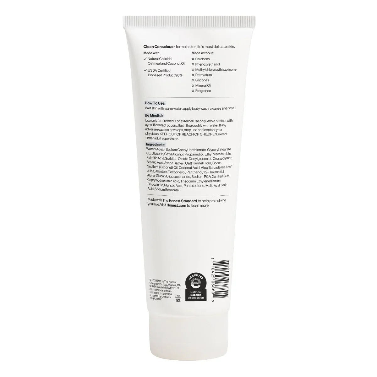 The Honest Company Soothe Fragrance Free Advanced Therapy Body Wash - 8.0 fl oz: Paraben-Free, Silicone-Free, Mineral Oil-Free