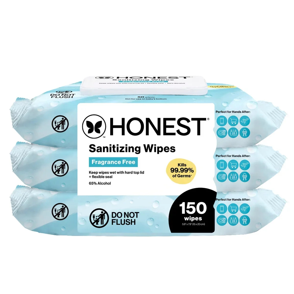 The Honest Company Alcohol Hand Sanitizing Wipes