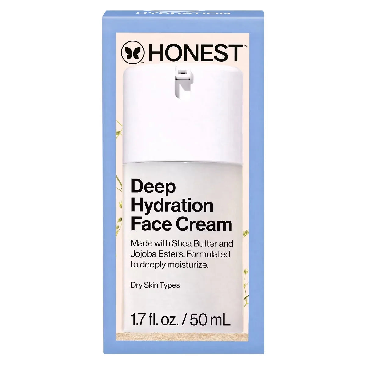 Honest Beauty Deep Hydration Face Cream with Shea Butter - 1.7 fl oz: Unscented, Anti-Aging, Sensitive Skin