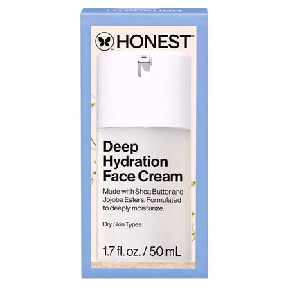Honest Beauty Deep Hydration Face Cream with Shea Butter - 1.7 fl oz: Unscented, Anti-Aging, Sensitive Skin