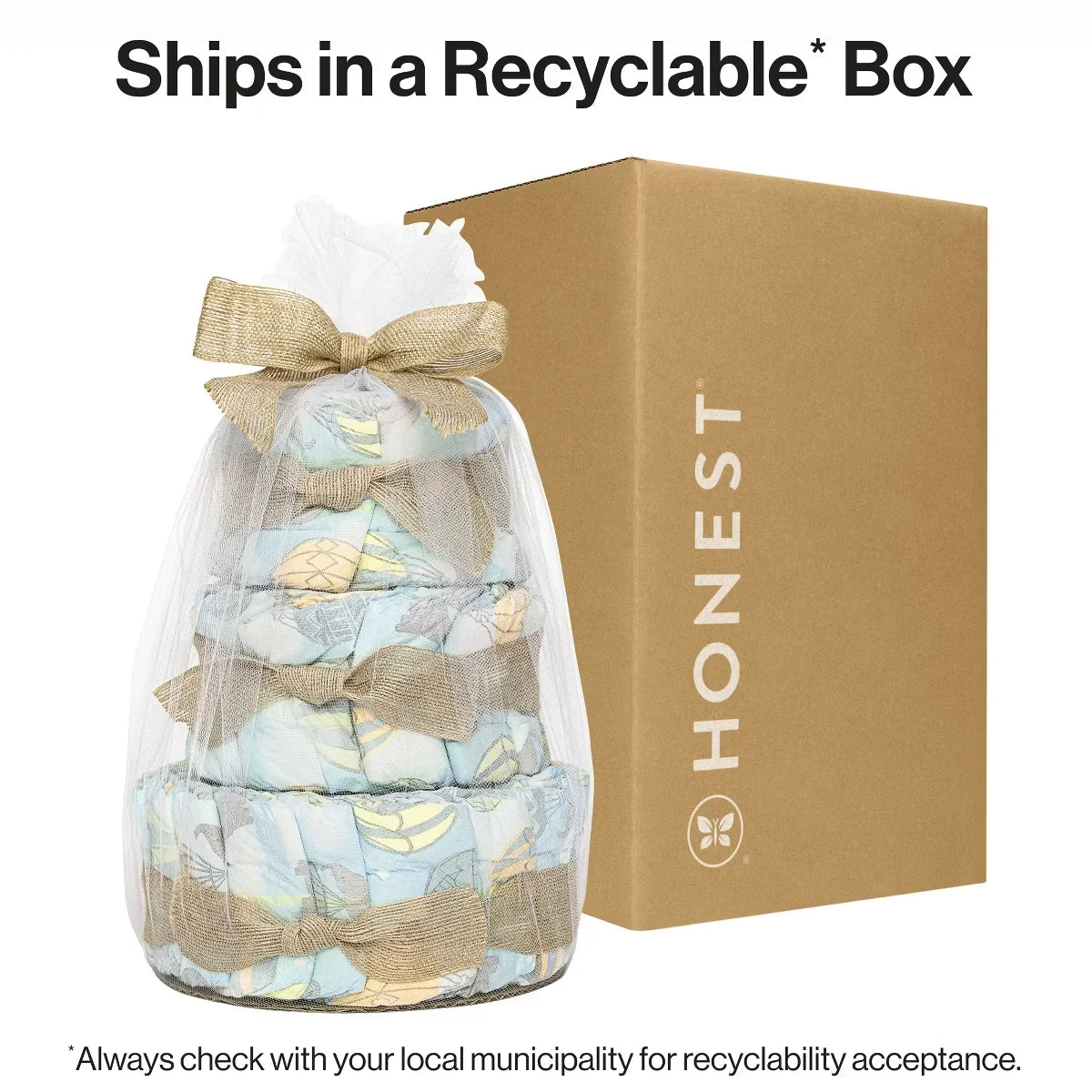 The Honest Company Clean Conscious Diaper Cake - Above It All - 39ct