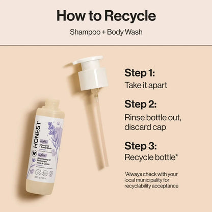 The Honest Company Calm Shampoo + Body Wash - Lavender