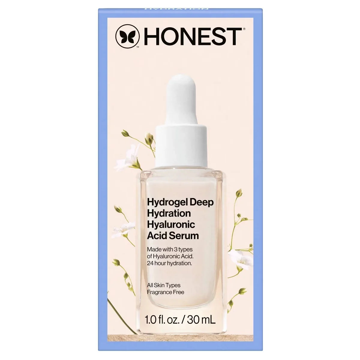 Honest Beauty Hydrogel Deep Hydration Hyaluronic Acid Serum with Rambutan 1 fl oz: Paraben-Free, Silicone-Free, Vegan