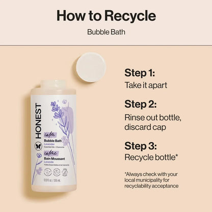 The Honest Company Calm Bubble Bath - Lavender - 12 fl oz: Paraben-Free, Sensitive Skin, Liquid, Refillable