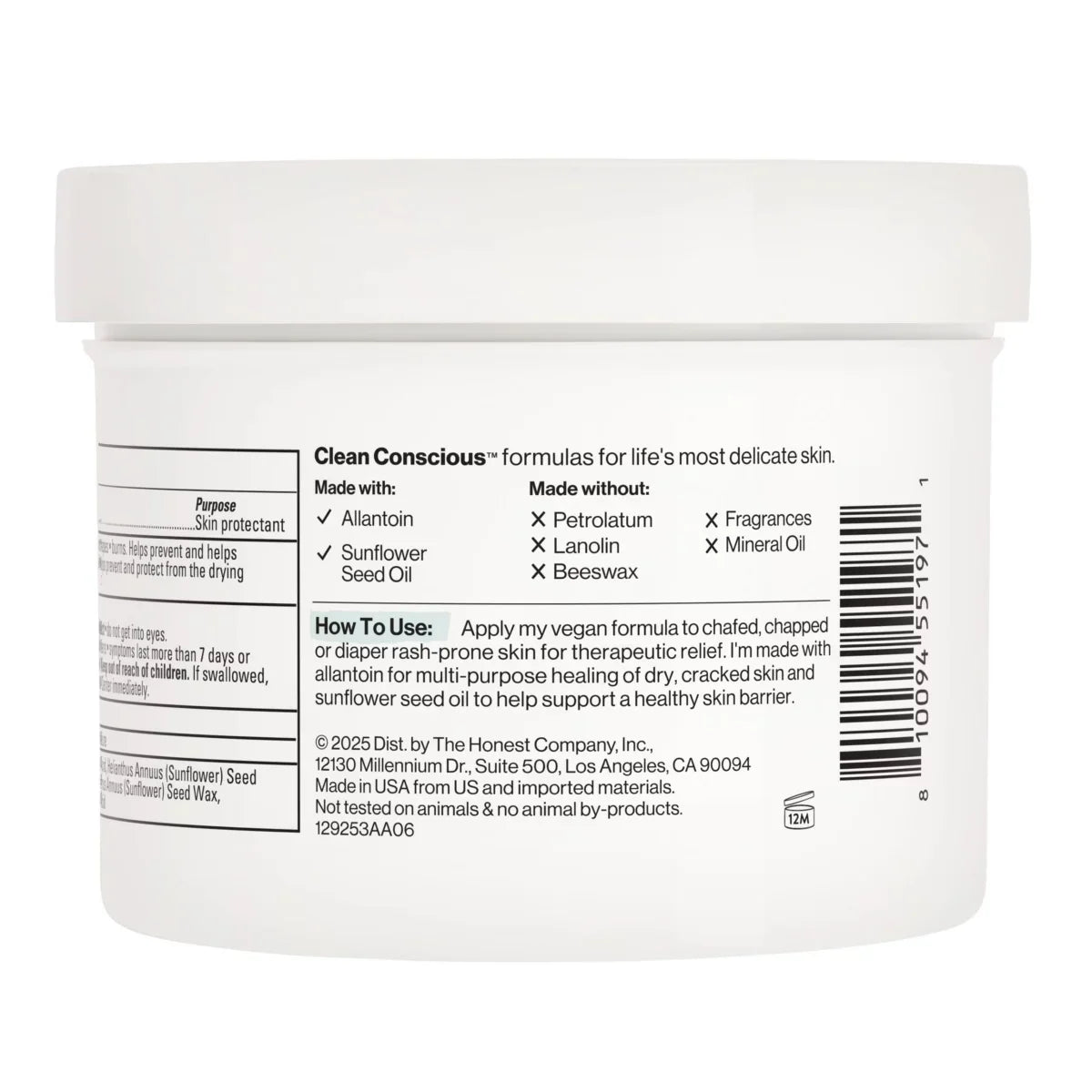 The Honest Company Healing Head-to-Toe Ointment Fragrance Free