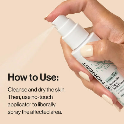 The Honest Company Sensitive Sprayable Fragrance Free Diaper Rash Cream - 2 fl oz