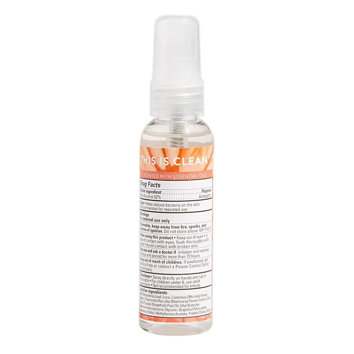 The Honest Company Hand Sanitizer Spray -  Grapefruit Grove - 2 fl oz