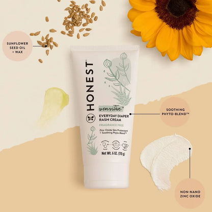 The Honest Company Sensitive Everyday Diaper Rash Cream Fragrance Free