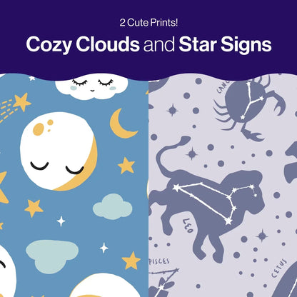 The Honest Company Clean Conscious Disposable Overnight Diapers Cozy Cloud + Star Signs  - (Select Size and Pattern)