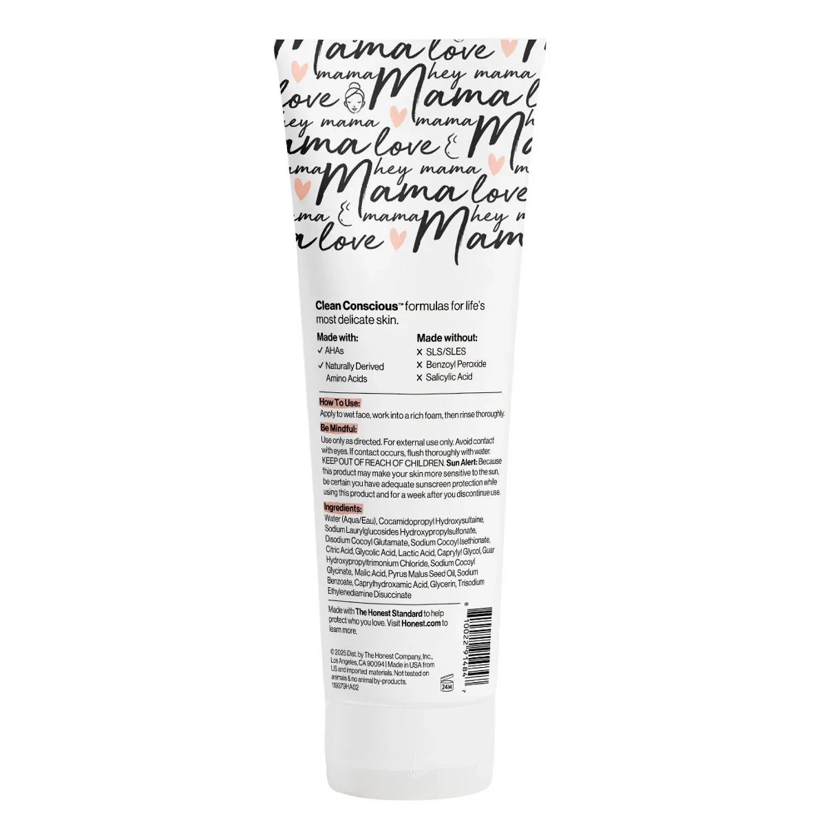 The Honest Company Honest Mama Face Cleanser and Body Wash Basic Cleaning - 8 fl oz: Sulfate-Free, For Sensitive Skin, Liquid Form