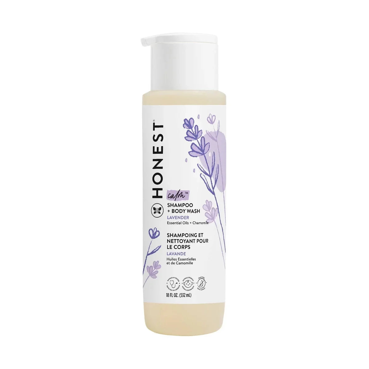 The Honest Company Calm Shampoo + Body Wash - Lavender