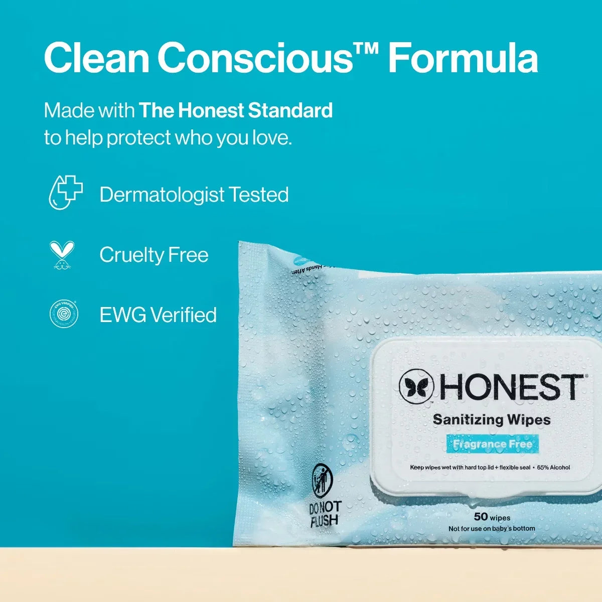 The Honest Company Alcohol Hand Sanitizing Wipes