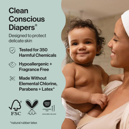 The Honest Company Clean Conscious Disposable Diapers Winter Wags & Adorably A-moosing