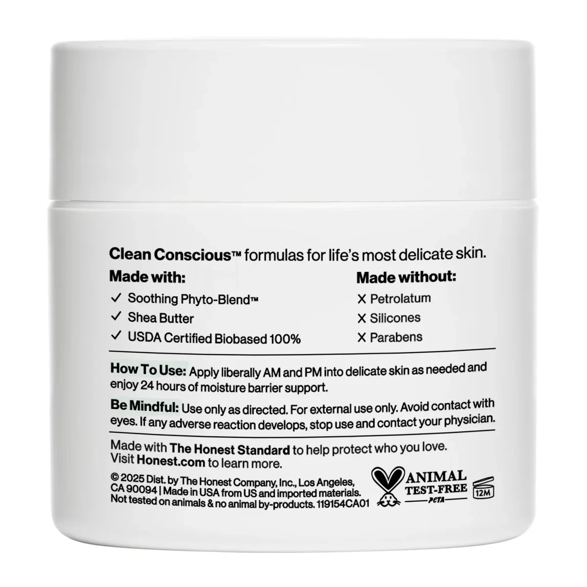 The Honest Company Sensitive Rich Cream - Fragrance Free - 4 fl oz