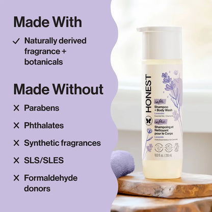The Honest Company Calm Shampoo + Body Wash - Lavender