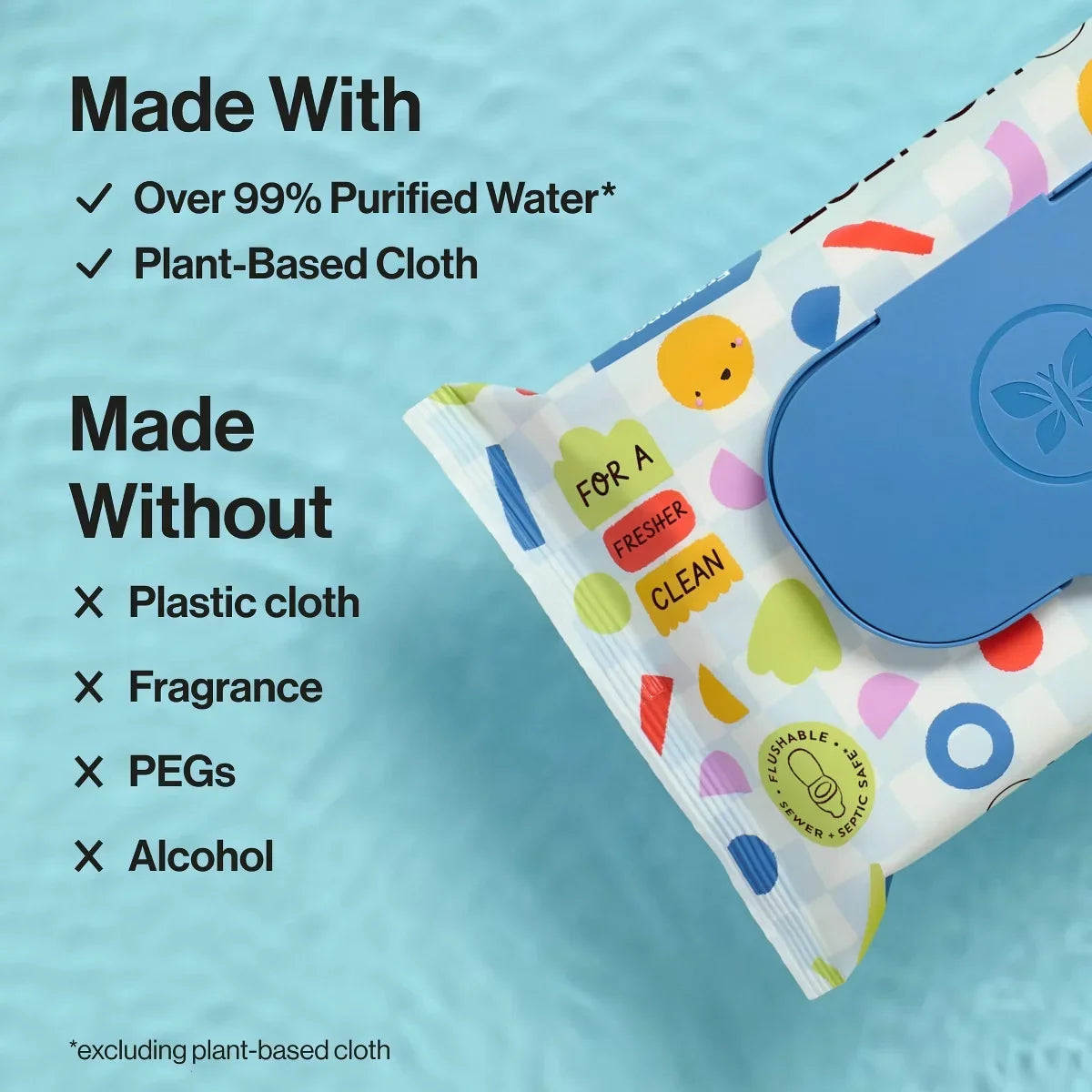 The Honest Company Plant-Based Baby Wipe - Little Flushable Wipes