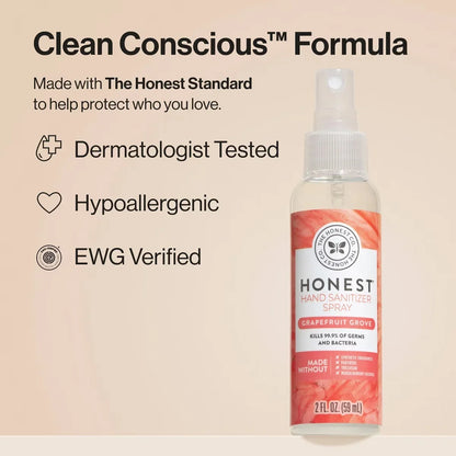 The Honest Company Hand Sanitizer Spray -  Grapefruit Grove - 2 fl oz