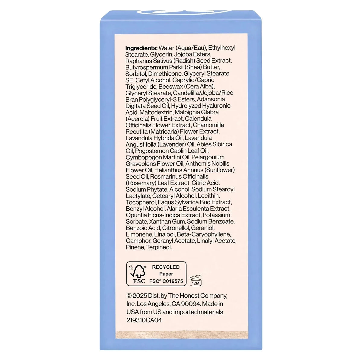 Honest Beauty Deep Hydration Face Cream with Shea Butter - 1.7 fl oz: Unscented, Anti-Aging, Sensitive Skin