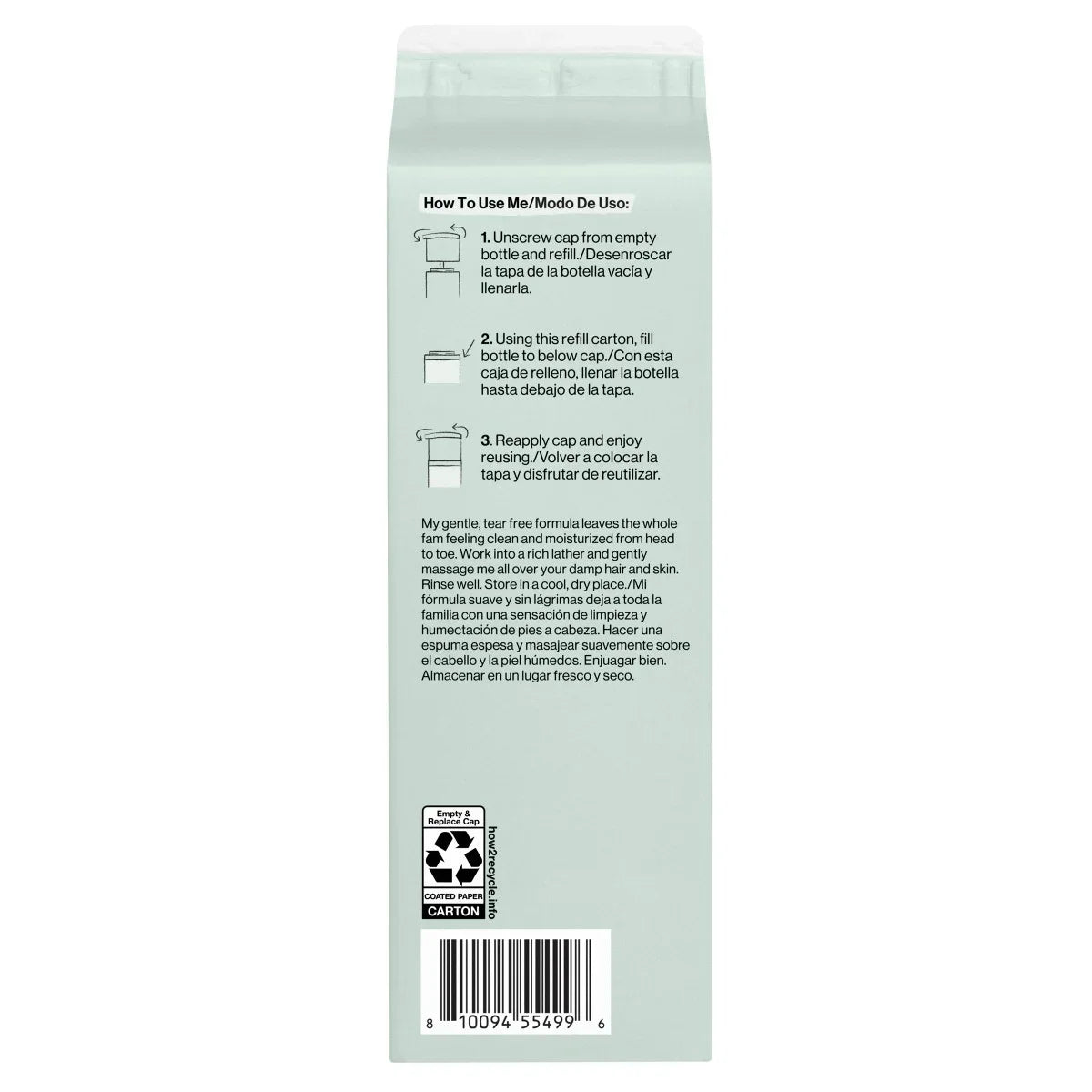 The Honest Company Sensitive Shampoo + Body Wash Refill - Fragrance Free - 32 fl oz: Basic Cleansing, All Hair Types, 2-In-1 Liquid