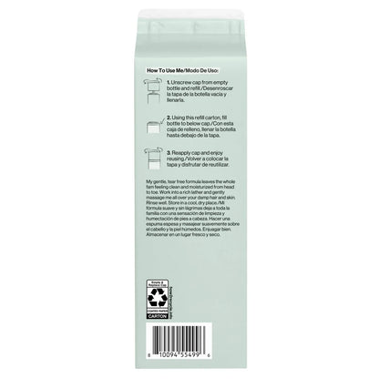 The Honest Company Sensitive Shampoo + Body Wash Refill - Fragrance Free - 32 fl oz: Basic Cleansing, All Hair Types, 2-In-1 Liquid
