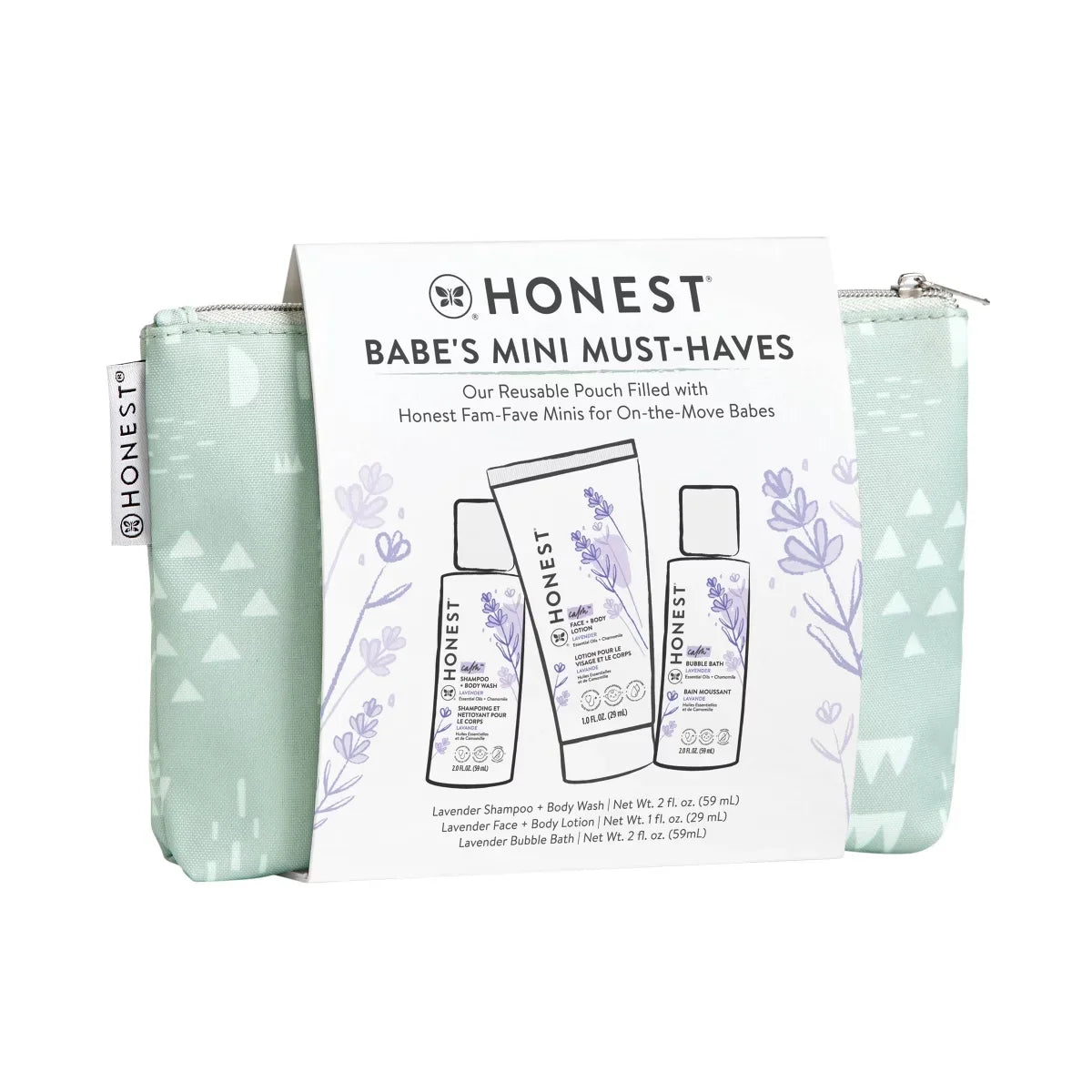 The Honest Company Babe's Mini Must-Haves Gift Set: Moisturizing, Calming, Travel Size