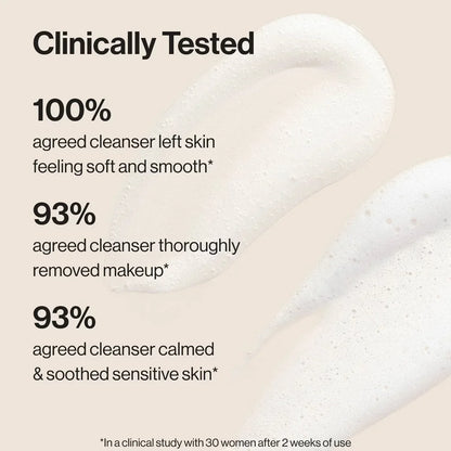 Honest Beauty Sensitive Skin Calming Cream Cleanser with Hyaluronic and Amino Acids - 4 fl oz