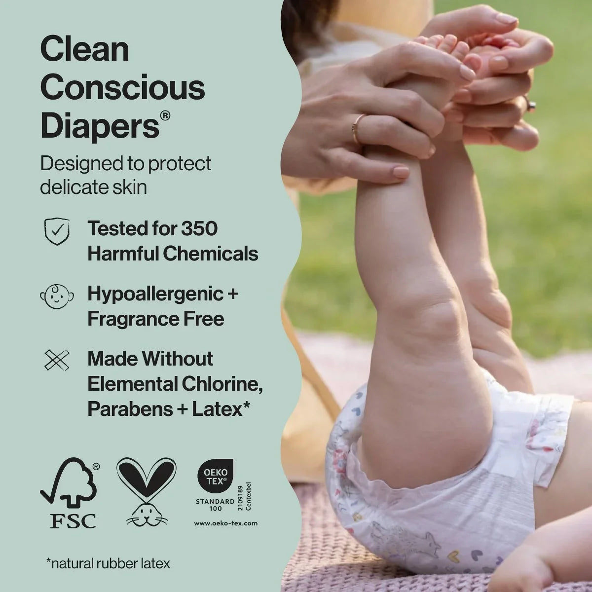 The Honest Company Clean Conscious Disposable Diapers Winter Wags & Adorably A-moosing