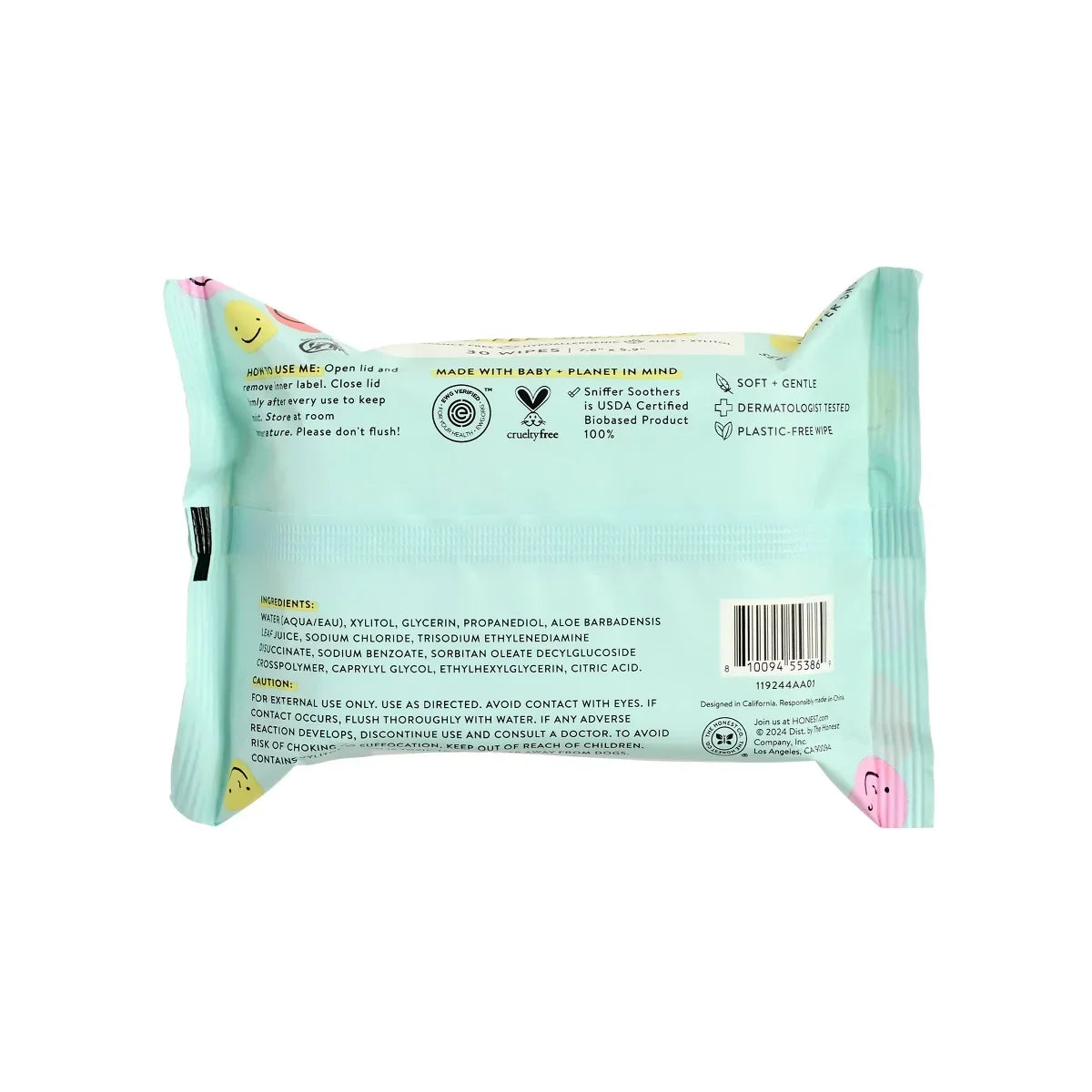 The Honest Company Sniffer Soothers Nose and Face Wipes